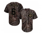 Men Cincinnati Reds #6 Billy Hamilton Camo Realtree Collection Cool Base Stitched MLB Jersey