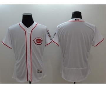 Men Cincinnati Reds Blank Majestic White Flexbase Authentic Collection Team Jersey