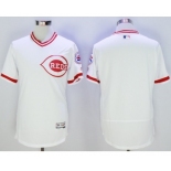 Men Cincinnati Reds Blank Majestic white Flexbase Authentic Cooperstown Jersey