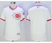 Men Cincinnati Reds Blank Majestic white Flexbase Authentic Cooperstown Jersey