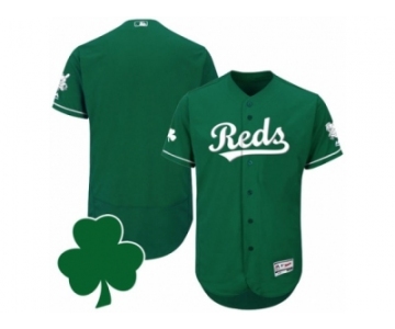 Men Cincinnati Reds St. Patricks Day Blank Green Celtic Flexbase Authentic Collection Jersey