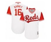 Men's 2017 Little League World Series Reds #16 Tucker Barnhart Barney White Jersey