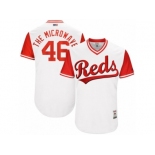 Men's 2017 Little League World Series Reds #46 Tim Adleman The Microwave White Jersey