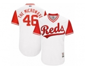 Men's 2017 Little League World Series Reds #46 Tim Adleman The Microwave White Jersey