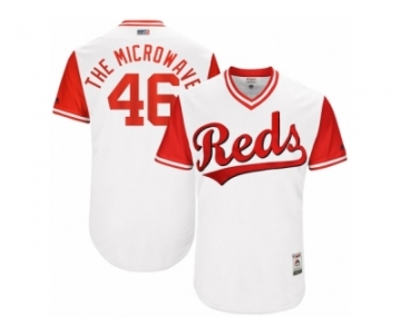 Men's 2017 Little League World Series Reds #46 Tim Adleman The Microwave White Jersey