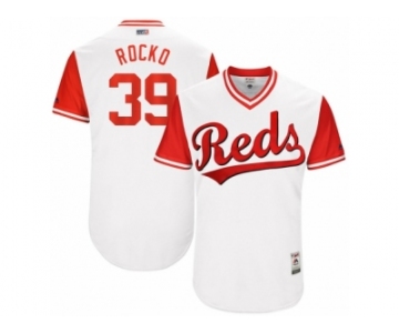 Men's 2017 Little League World Series Reds Devin Mesoraco #39 Rocko White Jersey