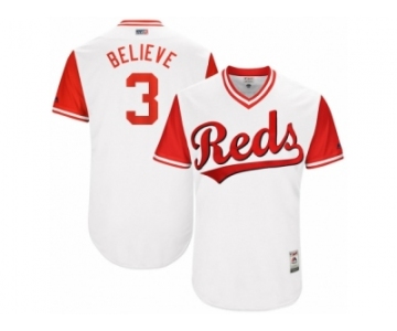 Men's 2017 Little League World Series Reds Patrick Kivlehan #3 Believe White Jersey