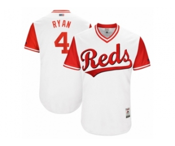 Men's 2017 Little League World Series Reds Scooter Gennett #4 Ryan White Jersey