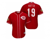 Men's Cincinnati Reds #19 Joey Votto 2017 Spring Training Cool Base Stitched MLB Jersey