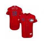 Men's Cincinnati Reds #19 Joey Votto Scarlet Stitched 2016 Fashion Stars & Stripes Flex Base Baseball Jersey