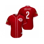 Men's Cincinnati Reds #2 Zack Cozart 2017 Spring Training Cool Base Stitched MLB Jersey