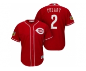 Men's Cincinnati Reds #2 Zack Cozart 2017 Spring Training Cool Base Stitched MLB Jersey