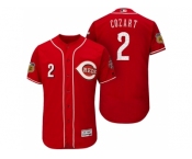 Men's Cincinnati Reds #2 Zack Cozart 2017 Spring Training Flex Base Authentic Collection Stitched Baseball Jersey