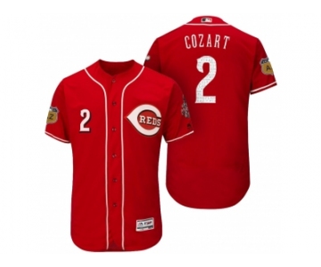 Men's Cincinnati Reds #2 Zack Cozart 2017 Spring Training Flex Base Authentic Collection Stitched Baseball Jersey