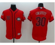 Men's Cincinnati Reds #30 Ken Griffey Majestic Scarlet Fashion Stars & Stripes Flex Base Player Jersey