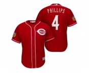 Men's Cincinnati Reds #4 Brandon Phillips 2017 Spring Training Cool Base Stitched MLB Jersey