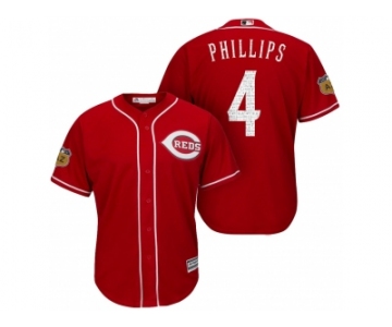 Men's Cincinnati Reds #4 Brandon Phillips 2017 Spring Training Cool Base Stitched MLB Jersey