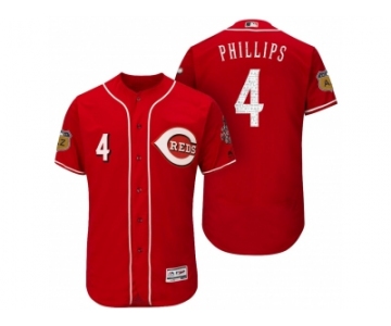 Men's Cincinnati Reds #4 Brandon Phillips 2017 Spring Training Flex Base Authentic Collection Stitched Baseball Jersey