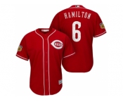 Men's Cincinnati Reds #6 Billy Hamilton 2017 Spring Training Cool Base Stitched MLB Jersey