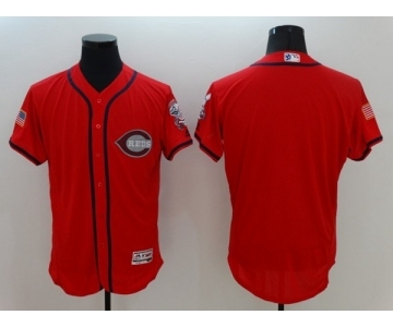 Men's Cincinnati Reds Blank Majestic Scarlet Fashion Stars & Stripes Flex Base Jersey