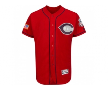 Men's Cincinnati Reds Blank Scarlet Stitched 2016 Fashion Stars & Stripes Flex Base Baseball Jersey