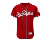 Men's Cincinnati Reds Los Rojos Majestic Blank Red Flexbase Authentic Collection Team Jersey