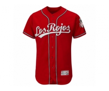 Men's Cincinnati Reds Los Rojos Majestic Blank Red Flexbase Authentic Collection Team Jersey