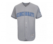 Men's Cincinnati Reds Majestic Blank Gray Fashion 2016 Father's Day Flex Base Team Jersey