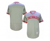 Men's Cincinnati Reds Majestic Blank Gray Throwback Flexbase Authentic Collection Team Jersey