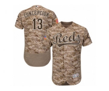 Men's Majestic Cincinnati Reds #13 Dave Concepcion Camo Flexbase Authentic Collection MLB Jersey