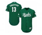 Men's Majestic Cincinnati Reds #13 Dave Concepcion Green Celtic Flexbase Authentic Collection MLB Jersey