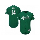 Men's Majestic Cincinnati Reds #14 Pete Rose Green Celtic Flexbase Authentic Collection MLB Jersey