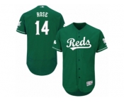 Men's Majestic Cincinnati Reds #14 Pete Rose Green Celtic Flexbase Authentic Collection MLB Jersey