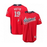 Men's Majestic Cincinnati Reds #19 Joey Votto Game Red National League 2018 MLB All-Star MLB Jersey