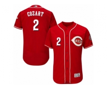 Men's Majestic Cincinnati Reds #2 Zack Cozart Red Flexbase Authentic Collection MLB Jersey