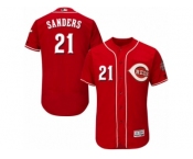 Men's Majestic Cincinnati Reds #21 Reggie Sanders Red Flexbase Authentic Collection MLB Jersey