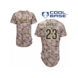 Men's Majestic Cincinnati Reds #23 Adam Duvall Replica Camo Alternate Cool Base MLB Jersey