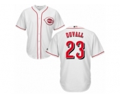 Men's Majestic Cincinnati Reds #23 Adam Duvall Replica White Home Cool Base MLB Jersey