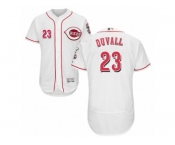 Men's Majestic Cincinnati Reds #23 Adam Duvall White Flexbase Authentic Collection MLB Jersey