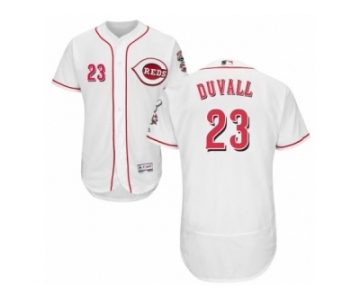 Men's Majestic Cincinnati Reds #23 Adam Duvall White Flexbase Authentic Collection MLB Jersey