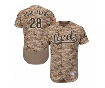 Men's Majestic Cincinnati Reds #28 Anthony DeSclafani Camo Flexbase Authentic Collection MLB Jersey