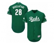 Men's Majestic Cincinnati Reds #28 Anthony DeSclafani Green Celtic Flexbase Authentic Collection MLB Jersey