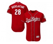 Men's Majestic Cincinnati Reds #28 Anthony DeSclafani Red Los Rojos Flexbase Authentic Collection MLB Jersey