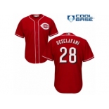 Men's Majestic Cincinnati Reds #28 Anthony DeSclafani Replica Red Alternate Cool Base MLB Jersey