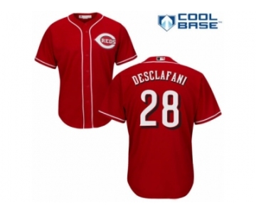 Men's Majestic Cincinnati Reds #28 Anthony DeSclafani Replica Red Alternate Cool Base MLB Jersey