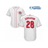 Men's Majestic Cincinnati Reds #28 Anthony DeSclafani Replica White Home Cool Base MLB Jersey