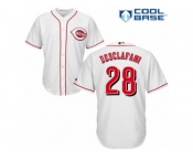 Men's Majestic Cincinnati Reds #28 Anthony DeSclafani Replica White Home Cool Base MLB Jersey