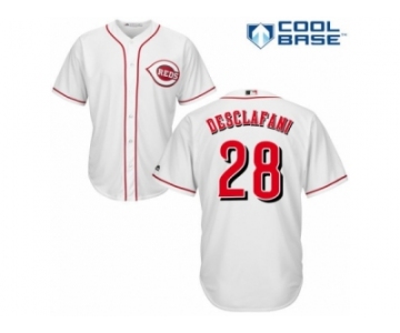 Men's Majestic Cincinnati Reds #28 Anthony DeSclafani Replica White Home Cool Base MLB Jersey