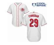 Men's Majestic Cincinnati Reds #29 Brandon Finnegan Authentic White Home Cool Base MLB Jersey