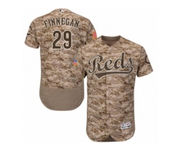 Men's Majestic Cincinnati Reds #29 Brandon Finnegan Camo Flexbase Authentic Collection MLB Jersey